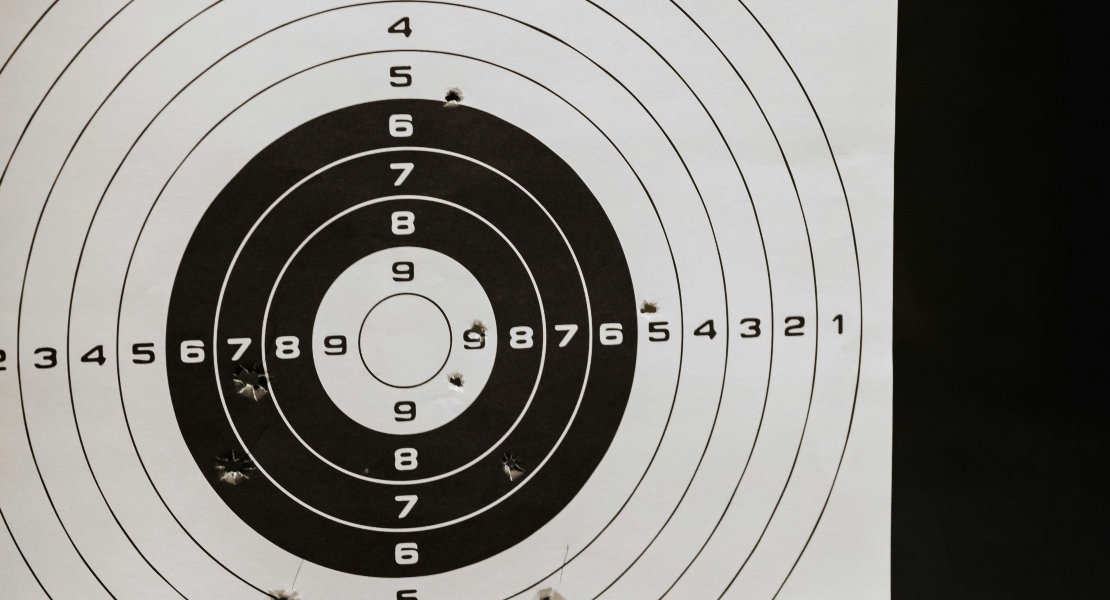 Shooting range map illustrating decision to replace full system for improved firearm performance and consistency.