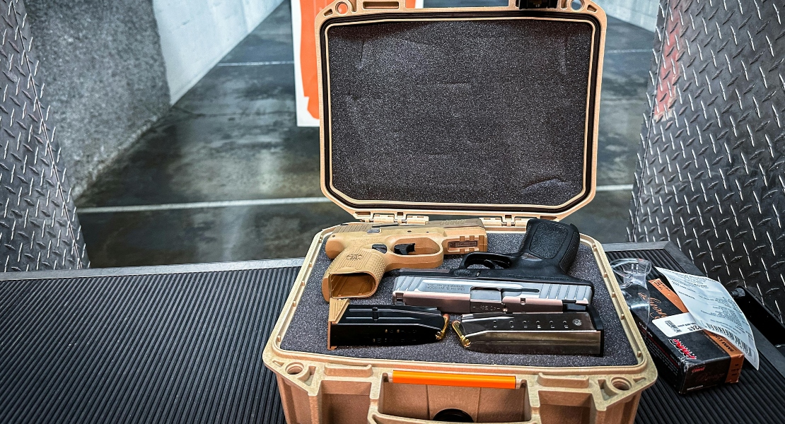 A firearm safe interior.