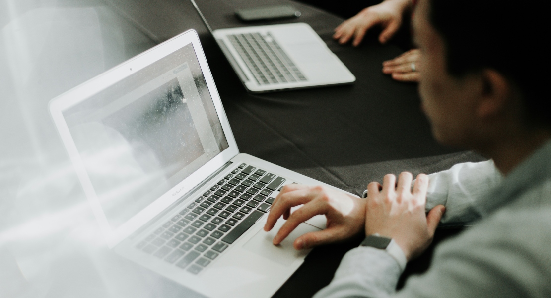 person reviewing firearm parts listings online