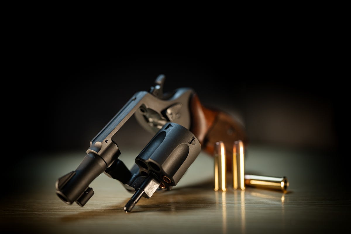 A gun with bullets.